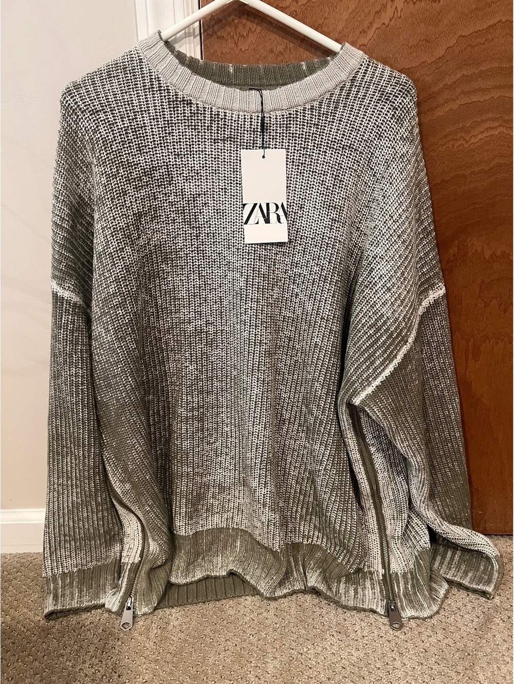 Zara Green Oversized Sweater
